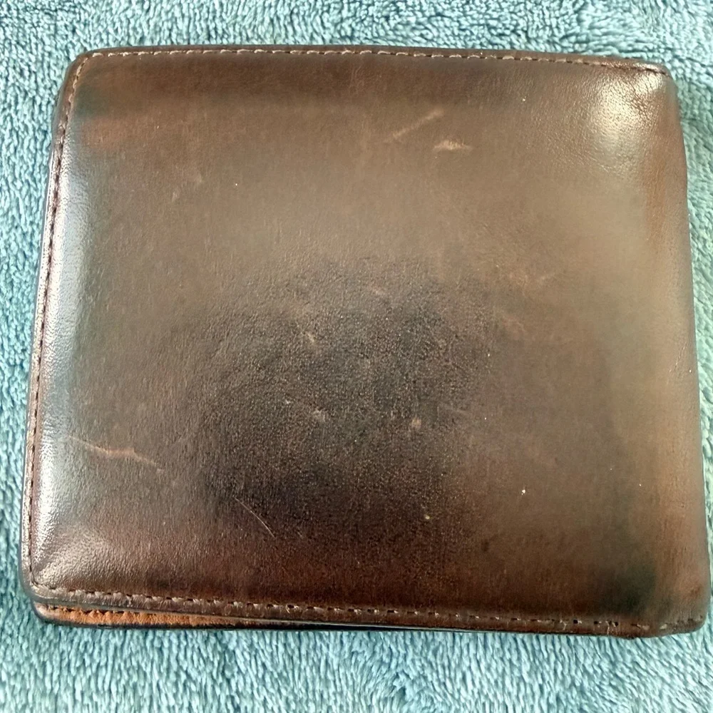 Vintage Coach Brown Leather Bifold Wallet